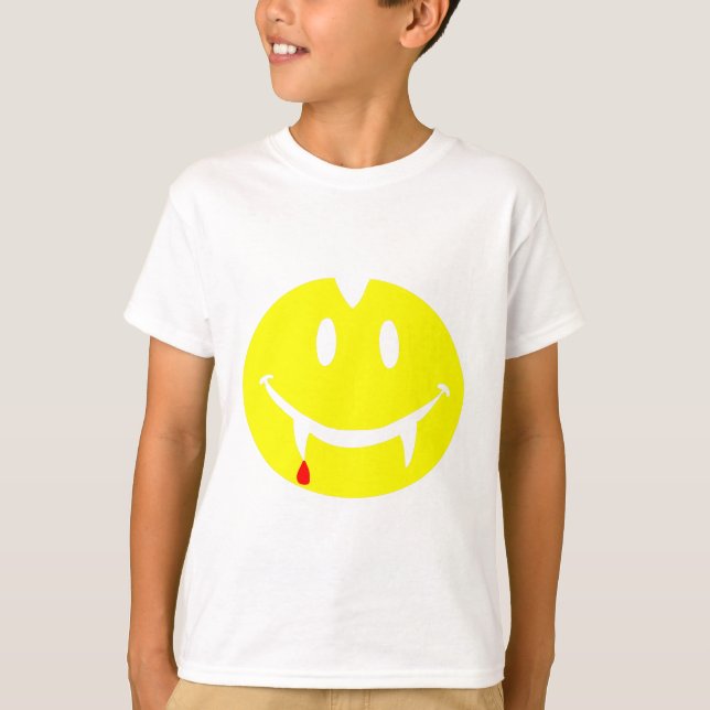 Camiseta emoji de vampiro dracula (Anverso)