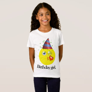 Camiseta Emoji del chica del cumpleaños