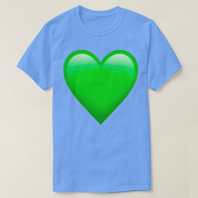 Camiseta Emoji del corazón verde (Diseño del anverso)