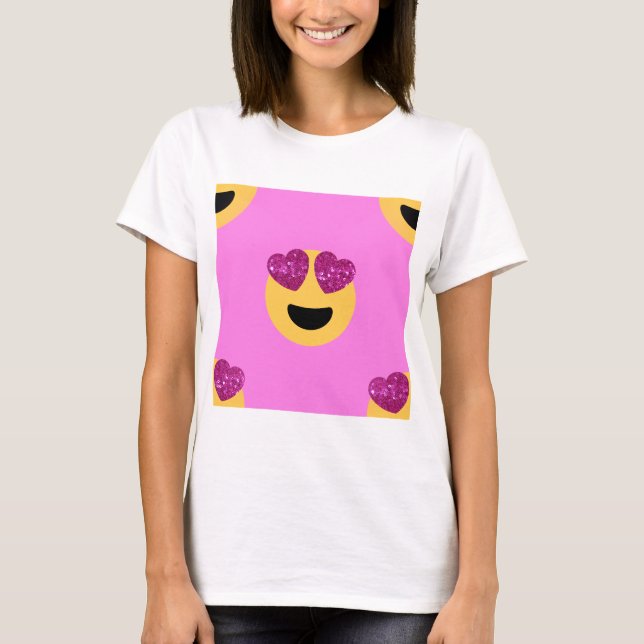 Camiseta emoji del ojo del corazón (Anverso)
