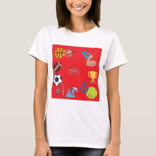 Camiseta emoji deportiva