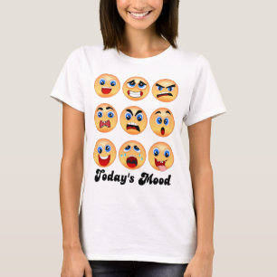Camiseta ¿emoji, emoticon, humor de hoy, oscilación de