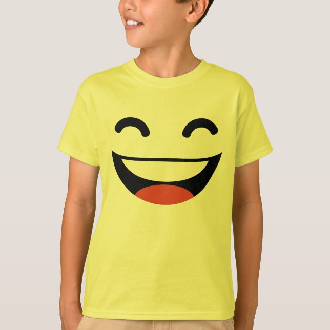 Camiseta Emoji estupenda de la sonrisa (Anverso)