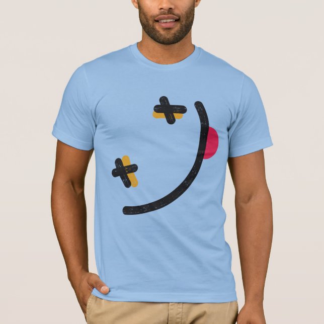 Camiseta Emoji facial sonriente y silenciosa (Anverso)