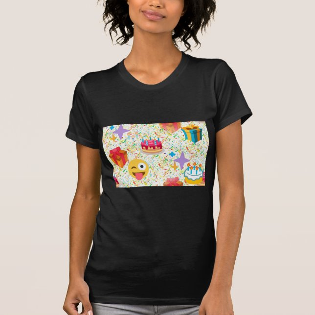 Camiseta emoji feliz de cumpleaños (Anverso)