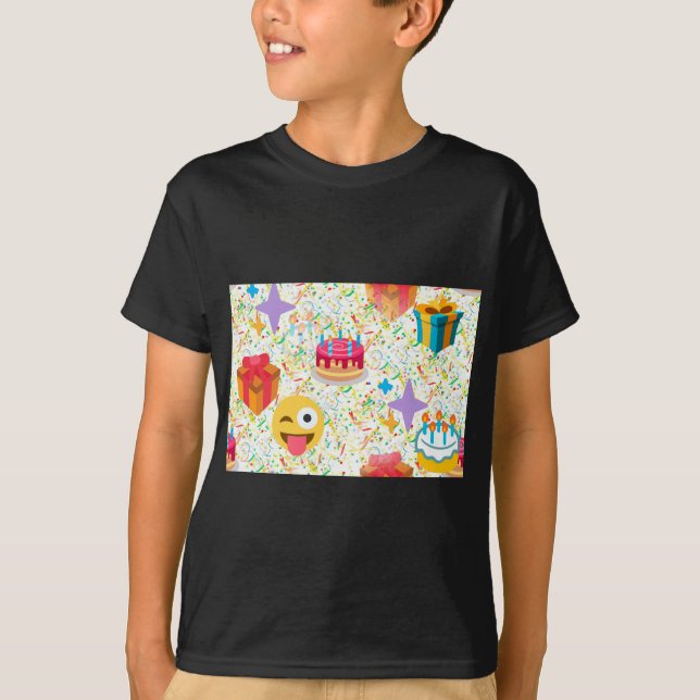 Camiseta emoji feliz de cumpleaños (Anverso)