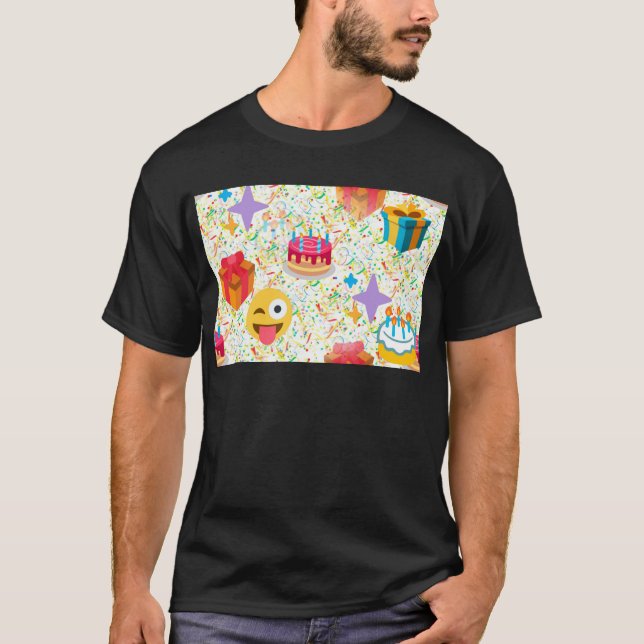 Camiseta emoji feliz de cumpleaños (Anverso)