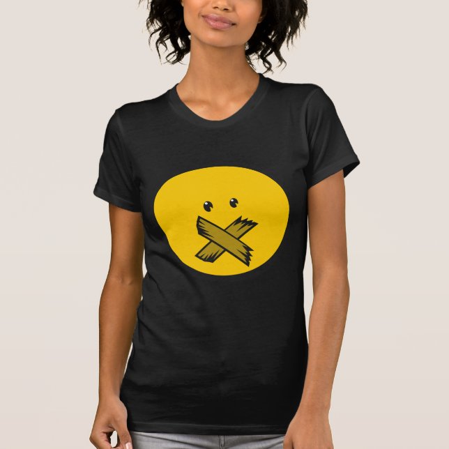 Camiseta Emoji grabada de la boca (Anverso)