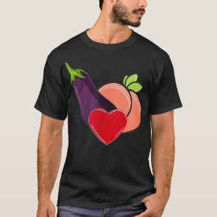 Camiseta Emoji Grinder Grinder Grinny Love Peach Eggplant H