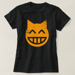 Camiseta Emoji Grunge Grunge Grinning Cat