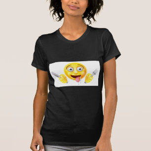 Camiseta Emoji hambrienta muerta de hambre del Emoticon