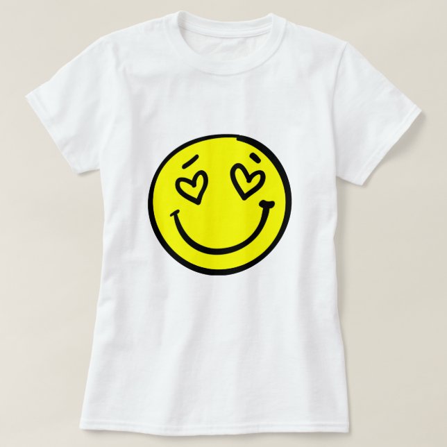 Camiseta Emoji Happy icon (Diseño del anverso)