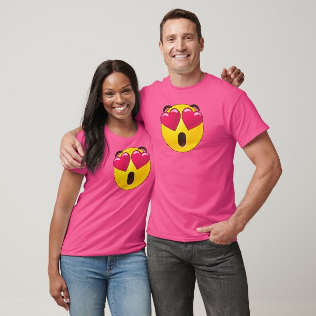 Camiseta Emoji Heart Eyes Valentines (Unisexo)