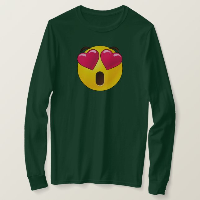 Camiseta Emoji Heart Eyes Valentines (Anverso del diseño)