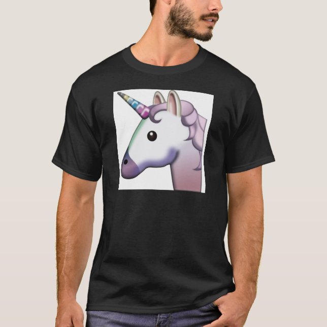Camiseta Emoji hermosa del unicornio (Anverso)