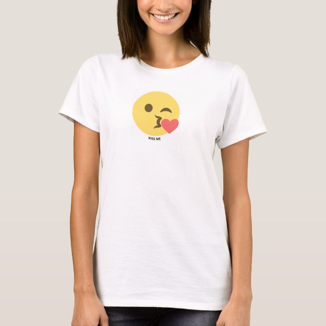 Camiseta Emoji KISS ME (Anverso)