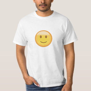 Camiseta Emoji levemente sonriente de la cara