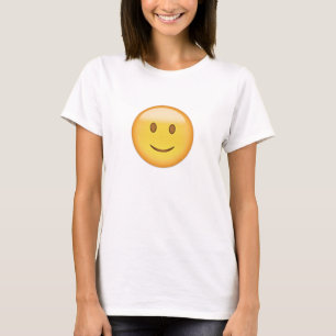 Camiseta Emoji levemente sonriente de la cara