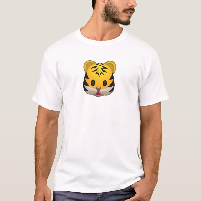 Camiseta Emoji linda del tigre (Anverso)