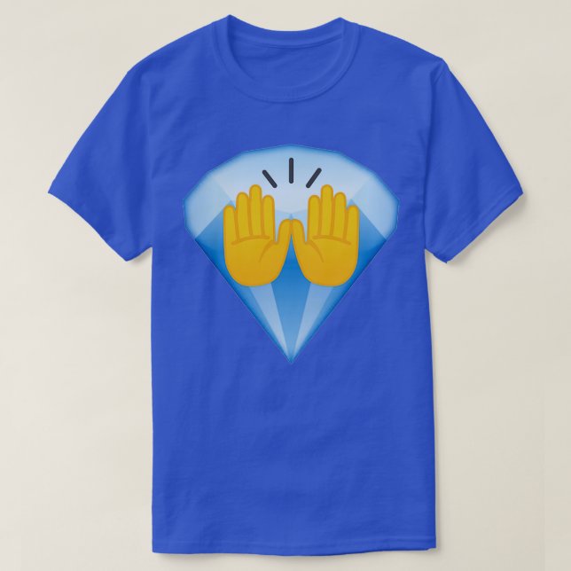 Camiseta Emoji Manos de Diamante (Diseño del anverso)
