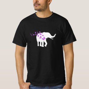 Camiseta Emoji mariposa púrpura, mariposa con elefante