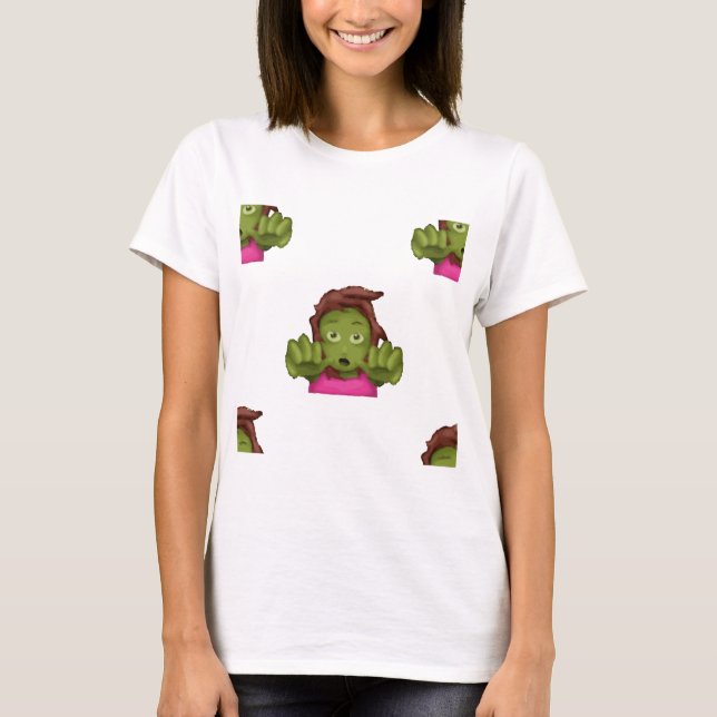 Camiseta emoji mujer zombie (Anverso)