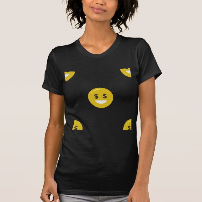 Camiseta emoji ocular de dinero (Anverso)