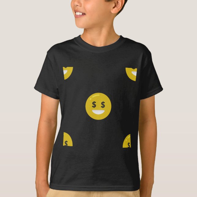 Camiseta emoji ocular de dinero (Anverso)