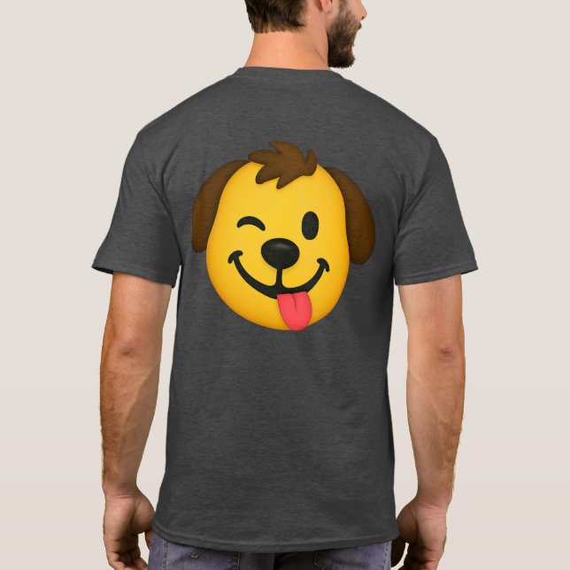 Camiseta Emoji Perro Divertido – Estilo Kawaii para Amantes (Reverso)