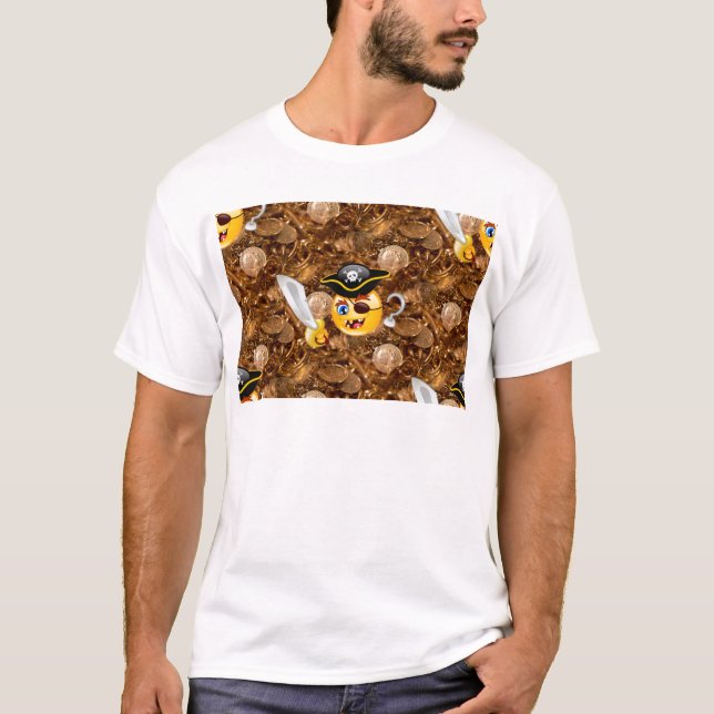 Camiseta emoji pirata del tesoro (Anverso)