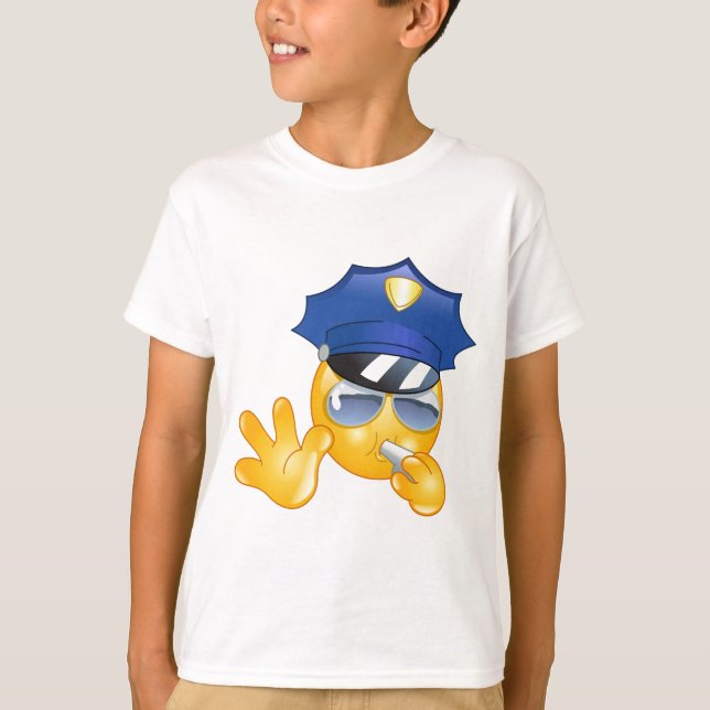 Camiseta emoji policial (Anverso)