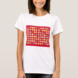 Camiseta emoji roja