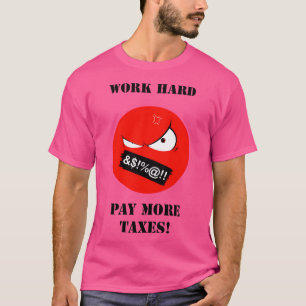 Camiseta Emoji Roja Enfadada Paga Más Impuestos Al Blanco D