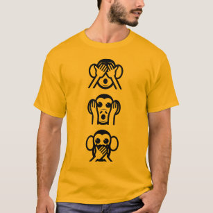 Camiseta Emoji sabia de 3 monos