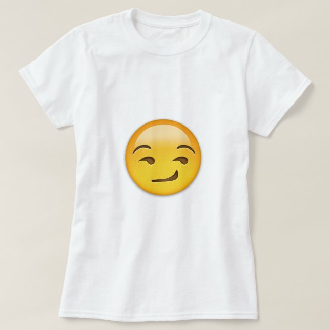 Camiseta Emoji Smirking de la cara (Diseño del anverso)