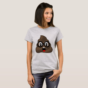 Camiseta Emoji sorprendida de los vidrios del impulso