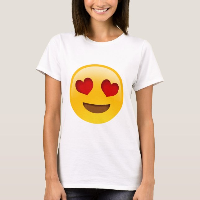 Camiseta Emoji T-Paita Heart Eyes (Anverso)