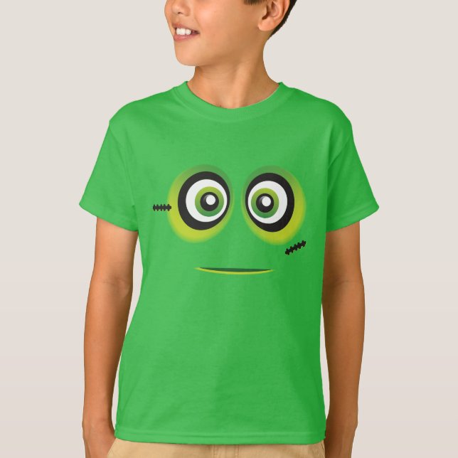 Camiseta Emoji verde del monstruo de Lil (Anverso)