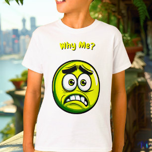 Camiseta Emoji Verde Preocupado – Diseño Divertido y Expres