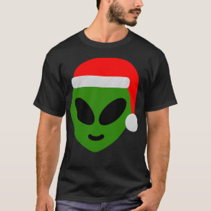 Camiseta Emoji Verde Santa Alien