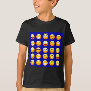 Camiseta emojis azul oscuro