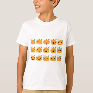Camiseta emojis de calabaza de halloween