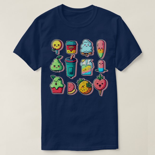 Camiseta Emojis de fruta (Diseño del anverso)