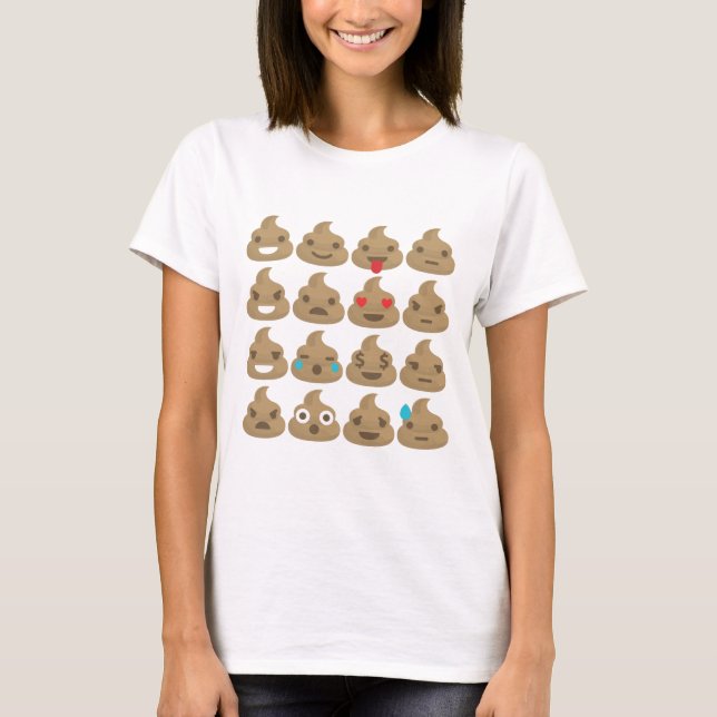 Camiseta emojis de poop (Anverso)