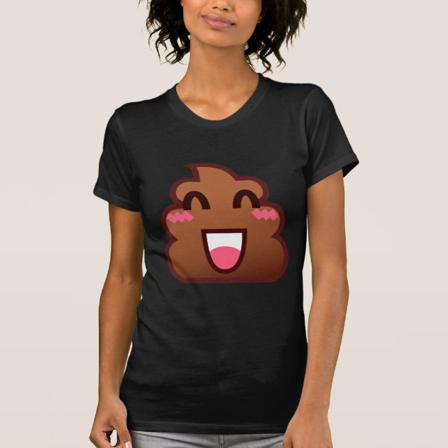Camiseta emojis de poop kawaii (Anverso)