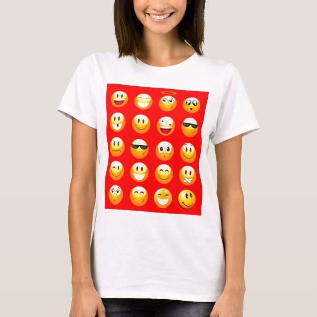 Camiseta emojis rojas