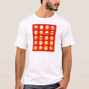 Camiseta emojis rojas