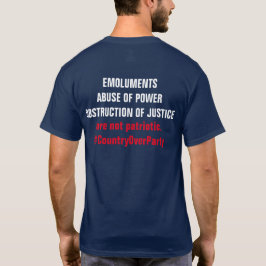 Camiseta Emolumentos Obstrucción del país sobre el Fiesta
