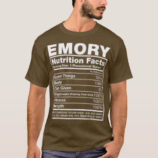 Camiseta Emory Nutrition FactsEmory Name Cumpleaños