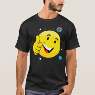 Camiseta Emote Sonríe Tiburones Arriba Emoticon Cara divert